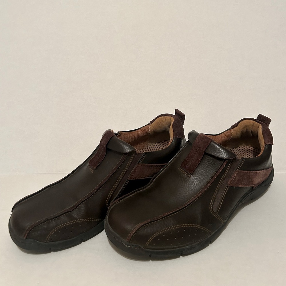 Brown leather slip-on shoes, Men’s size 9